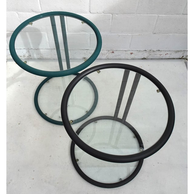 Vintage Metal Side Tables by Mobil Metal, Italy, 1980s, Set of 2, in Good conditions. Designed 1980 to 1989 This piece has...