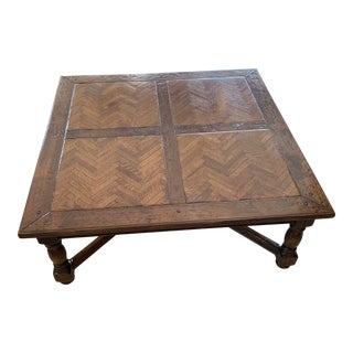 1980s Guy Chaddock Square French Country Cocktail Table For Sale