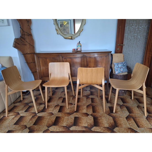 Vintage Kayak Chairs in Oak by Patrick Norguet for Alias, 1990s, Set of 4 For Sale - Image 10 of 10