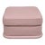 Late 20th Century Vintage Postmodern Emerson Leather Bubblegum Pink Stitched Square Ottoman Stool For Sale