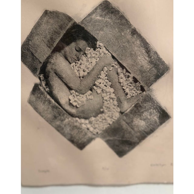 Figurative 1990s Expressionist Lithograph by Artist Katelyn Bladel, Framed & Signed For Sale - Image 3 of 7