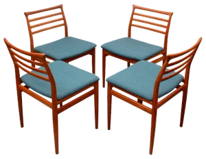 Teak Dining Room Chairs by Erling Torvids for Soro Möbelfabrik, 1965, Set of 4