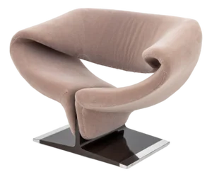 Pierre Paulin for Artifort Beige Ribbon Chair