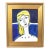 Blonde Hair Woman Portrait Oil Painting Including the Antiqued Gold Wood Frame For Sale