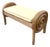 Mid Century Rattan Beach With Spiraled Ends and Upholstered Seat For Sale