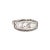 Art Deco Early 20th Century Vintage Art Deco Diamond Ring Sz 5.5 10k White Gold 3 Stone Band Fine Jewelry For Sale - Image 3 of 6