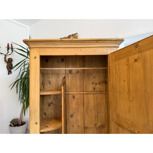Brown Biedermeier Farmhouse Cabinet in Softwood For Sale - Image 8 of 16