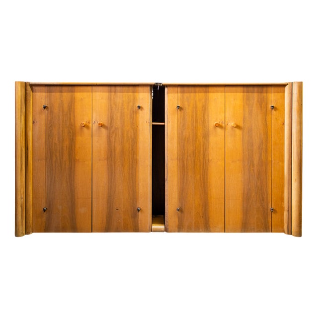 Scuderia Horizontal Four-Door Walnut Sideboard by Carlo Scarpa for Bernini Italia, 1977 For Sale