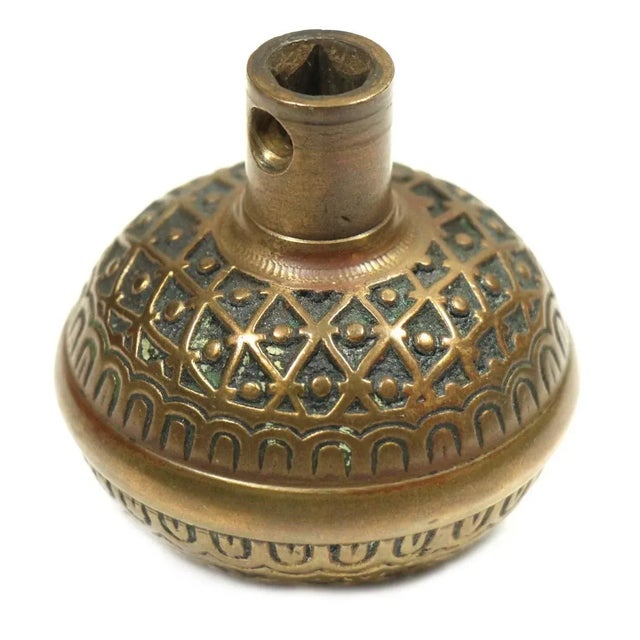 Late 19th Century Antique 1890s Kenton Field Bronze Royal Passage Door Knob For Sale - Image 5 of 6