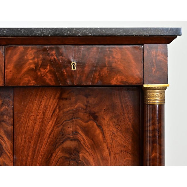 French 19th Century Mahogany Empire Enfilade with Marble Top For Sale In Baton Rouge - Image 6 of 13