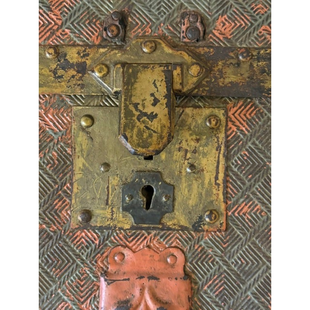 Late 19th Century PCW-Victorian High End Dome Top Bridal Steamer Trunk W/Historical Extra! For Sale - Image 12 of 18