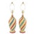 2005 Whimsical Ceramic Swirl Table Lamps, Styled After MacKenzie-Childs - A Pair For Sale