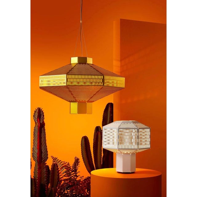 Ma-Rock T Me Golden Suspension Lamp by Jaime Hayson for Parachilna For Sale - Image 10 of 12
