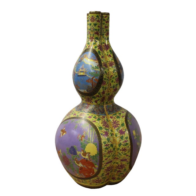 Chinese Porcelain Gourd Shape Vase Chairish