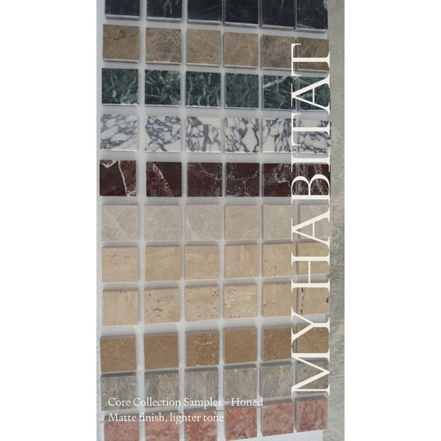 Stone Filled Travertine Rectangle Dining Table by My Habitat Design For Sale - Image 7 of 8