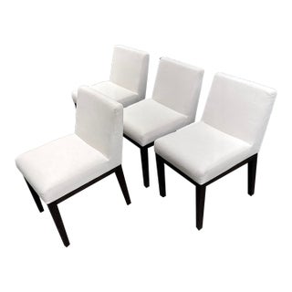 Restoration Hardware Morgan Fabric Dining Chairs, Set of Four For Sale