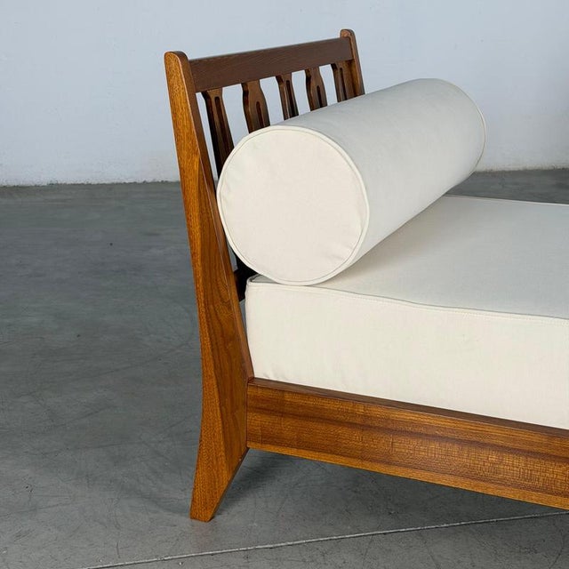 Cherrywood Daybed with Bolsters by Gio Ponti for Italbed, 1950s For Sale - Image 12 of 16