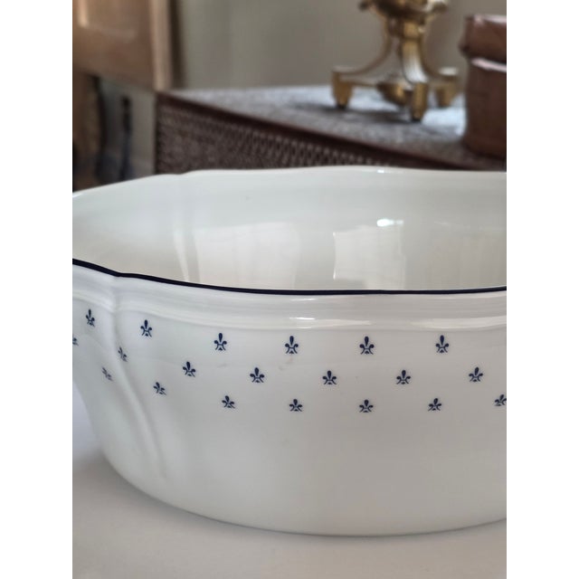 Richard Ginori Royal Blue Antico Doccia Jardiniere or Serving Bowl For Sale In San Antonio - Image 6 of 9