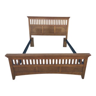 Mission Oak Queen Bed - 5 Pc Set For Sale