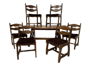 Dining Table and Chairs, Set of 7