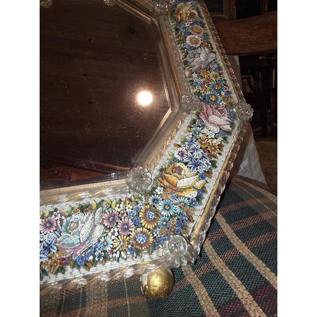 Antique Micromosaic Mirror From Italy For Sale - Image 14 of 15