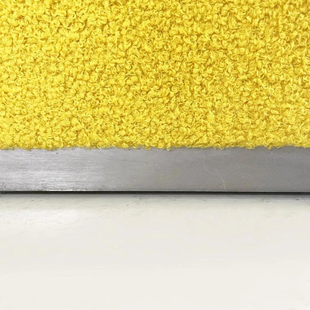 Set of Italian Modern Yellow Fabric Alky Lounge Chairs attributed to Piretti for Anonima Castelli 1970 For Sale - Image 11 of 12