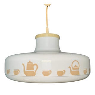 Vintage German Pedant Lamp with Tea Set Motif, 1970s For Sale