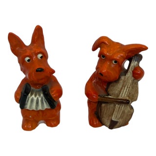 Orange Wooden Salt & Pepper Shakers For Sale