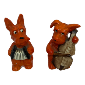 Orange Wooden Salt & Pepper Shakers