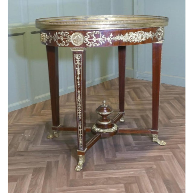 1900 - 1909 Empire French Oval Centre Table, 1900 For Sale - Image 5 of 8