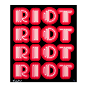 Ben Eine, Riot (Warm Pink), Rare Large Hand Signed Screen Print, 2015