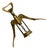 Italian Brass Corkscrew, Unlacquered For Sale