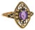 Vintage 14k Gold Amethyst Cocktail Ring For Sale