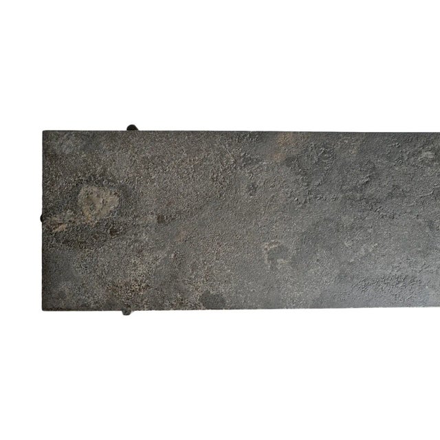 2020s Grey Smoke Slate Thin Console Table 35" For Sale - Image 5 of 8