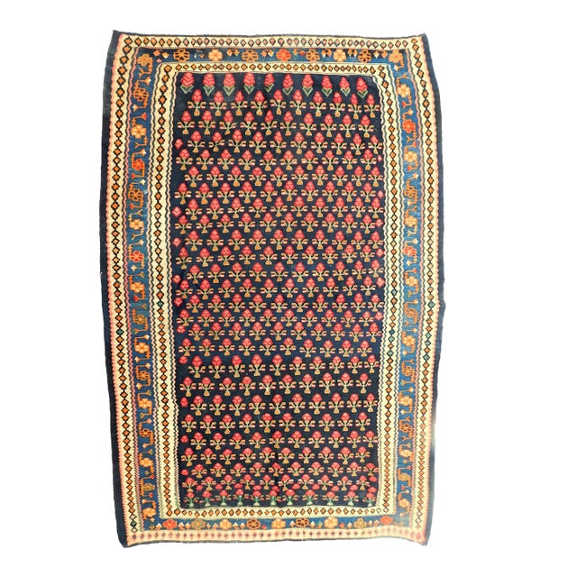 Antique Persian Handmade Flatwoven Kilim. 3'10"x 5'10" For Sale