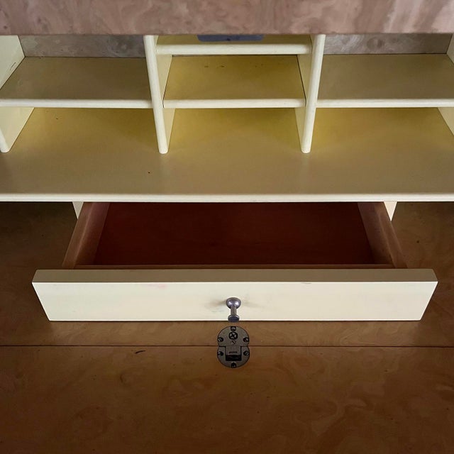 Wood Desk Donau by Ettorre Sotsass with Clock, 1990s, Set of 2 For Sale - Image 7 of 18