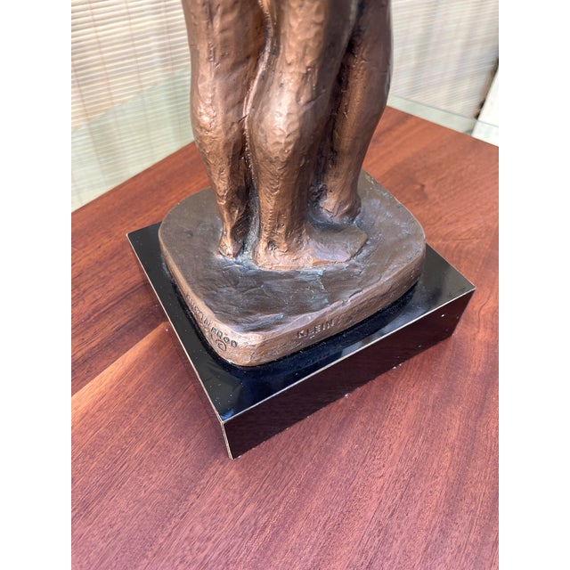 1980s Austin Production "Loving Couple" Brutalist Sculpture Signed by the Artist. For Sale - Image 12 of 16