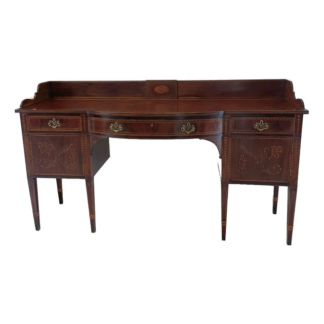 Large George III Inlaid Mahogany Sideboard, 1790s For Sale
