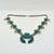 1950s 1960s Vintage Southwestern Zuni Native American Sterling & Turquoise Squash Blossom Beaded Necklace, 27” For Sale - Image 5 of 12