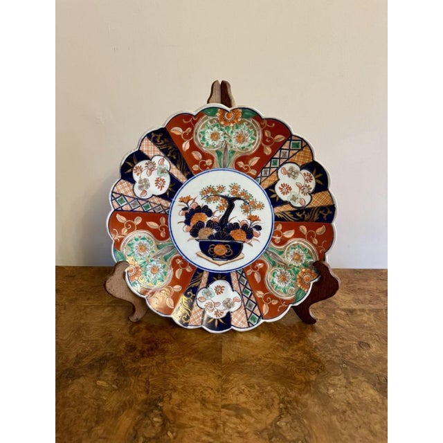 1900 - 1909 Japanese Imari Plate with a Scallop Shaped Edge, 1900s For Sale - Image 5 of 5