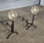 Traditional Pair of Vintage Virginia Metalcrafters (Harvin) Large Sunflower Brass & Iron Fireplace Andirons For Sale - Image 3 of 8