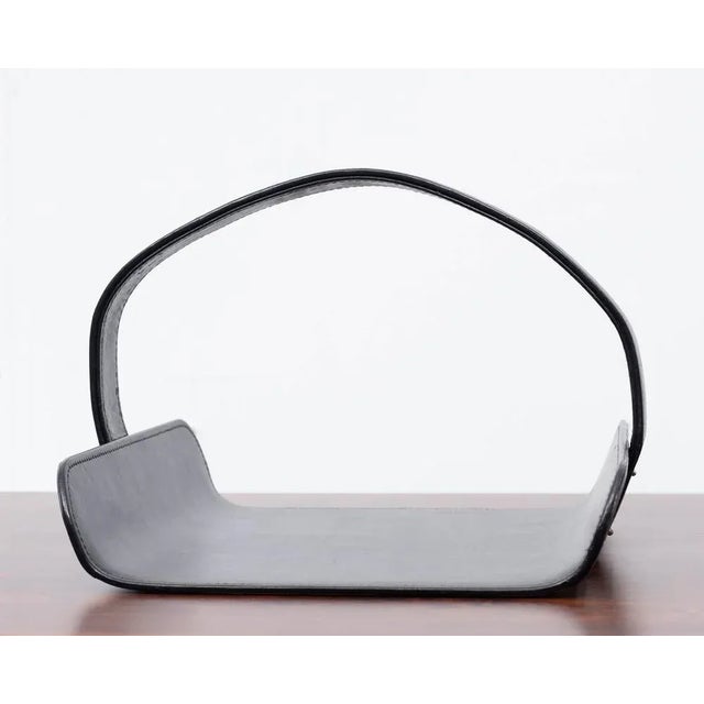 Black Leather Magazine Holder, 1960s For Sale - Image 6 of 9