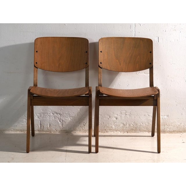 Wood Vintage Dining Chairs from Thonet, 1950, Set of 4 For Sale - Image 7 of 18