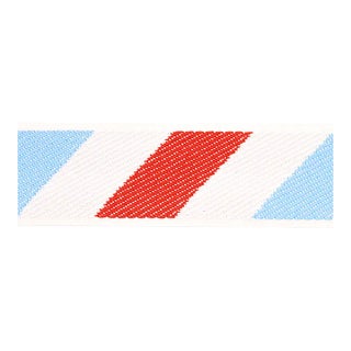 Schumacher Airmail I Indoor/Outdoor Tape, Red & Blue For Sale