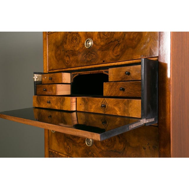Brown Biedermeier Walnut Chest of Drawers with Secretary For Sale - Image 8 of 13