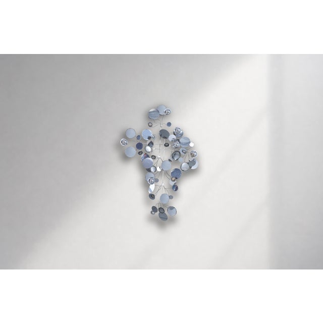Mid-Century Modern Mid-Century “Raindrops” Chrome Wall Sculpture by Curtis Jere, Signed For Sale - Image 3 of 11