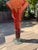 Hand-Blown 20" Amber Red Art Glass Trumpet Vase Applied Serpentine Spiral For Sale - Image 11 of 18