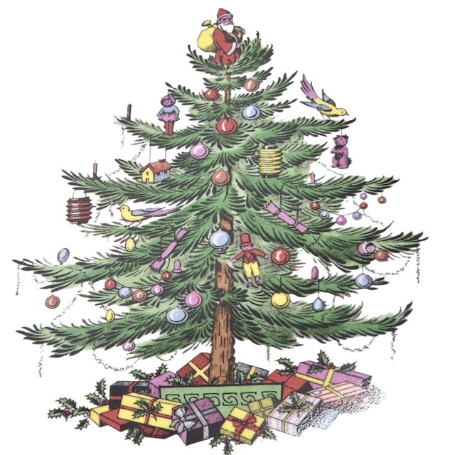 Spode Spode “Christmas Tree” Pimpernel Holiday Melamine Serving Trays – Set of 2 For Sale - Image 4 of 10