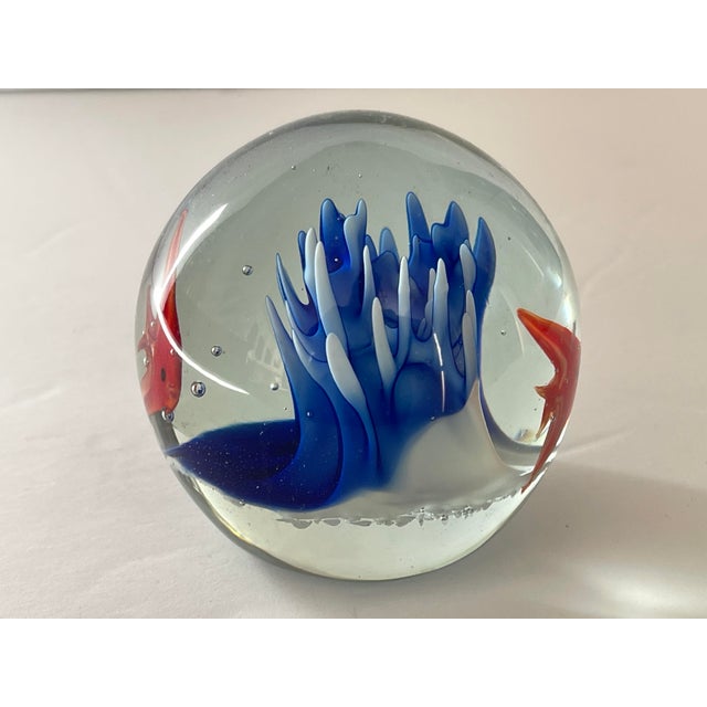 Cenedese Italian Glass Fish Aquarium Paperweight For Sale - Image 9 of 10