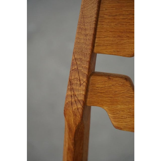 Razorblade Dining Chair in Oak and Lambswool attributed to Henning Kjærnulf, Denmark, 1960s For Sale - Image 15 of 18